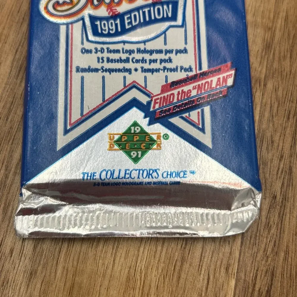 Vintage 1991 Upper Deck Baseball Pack Factory Sealed Find the Nolan MJ SP NOS